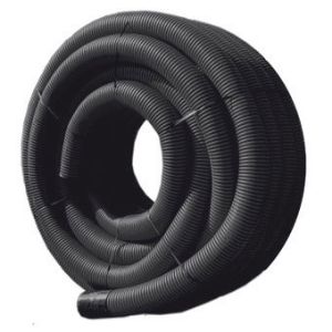 Immagine di TUBO CORRUGATO NERO DOPPIA PARETE Ø 110 MM ROTOLO 25 MT