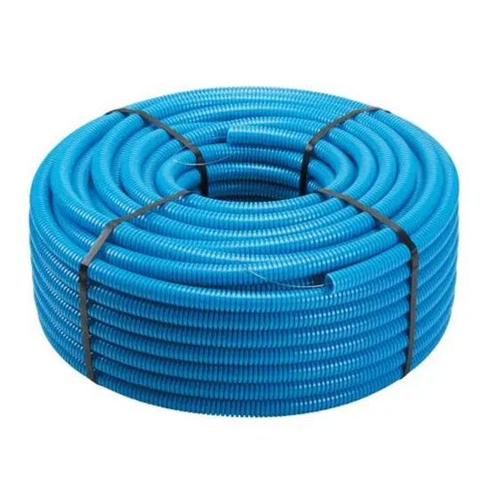 Immagine di TUBO CORRUGATO BLU SINGOLA PARETE Ø 20 MM ROTOLO 100 MT