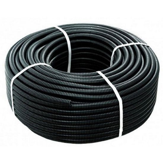 Immagine di TUBO CORRUGATO NERO SINGOLA PARETE Ø 25 MM ROTOLO 10 MT