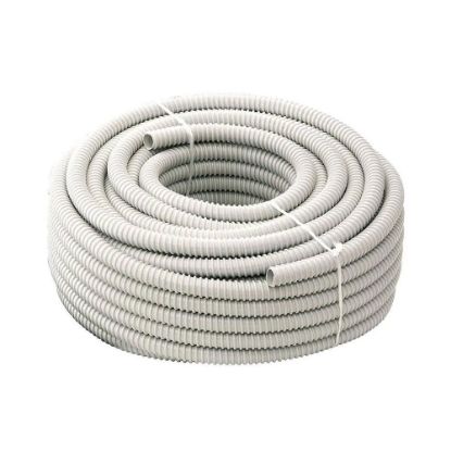 Immagine di TUBO CORRUGATO GRIGIO GOMMATO Ø 16 MM ROTOLO 30 MT