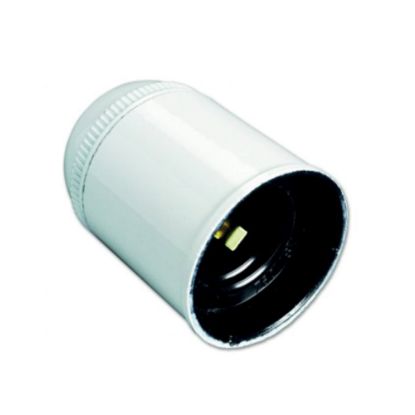 Immagine di PORTALAMPADA E27 CAMICIA LISCIA BIANCO ELECTRALINE