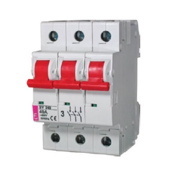 Immagine di INTERRUTTORE NON AUTOMATICO 3 POLI 40A 400V SV340 3 MODULI DIN ETIMAT