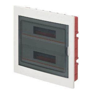 Immagine di CENTRALINO INCASSO BIANCO PORTELLO FUMÈ 36 MODULI ELETTROCANALI