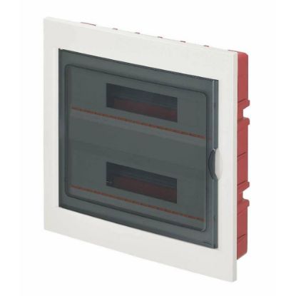 Immagine di CENTRALINO INCASSO BIANCO PORTELLO FUMÈ 36 MODULI ELETTROCANALI