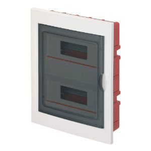 Immagine di CENTRALINO INCASSO BIANCO PORTELLO FUMÈ 24 MODULI ELETTROCANALI