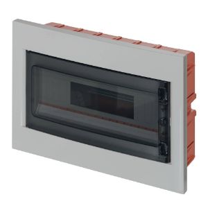 Immagine di CENTRALINO INCASSO BIANCO PORTELLO FUMÈ 18 MODULI ELETTROCANALI