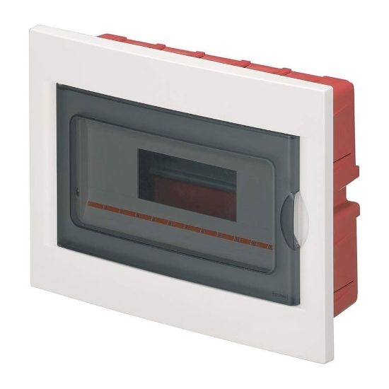 Immagine di CENTRALINO INCASSO BIANCO PORTELLO FUMÈ 12 MODULI ELETTROCANALI