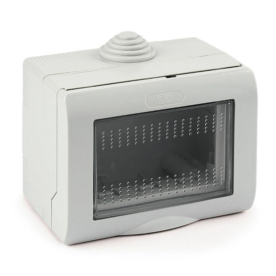 Immagine di CONTENITORE PARETE MYLIFE IP55 3 MODULI ELETTROCANALI