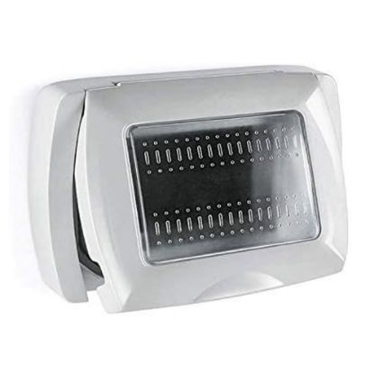 Immagine di PLACCA AUTOPORTANTE IP55 3 MODULI MYLIFE BIANCA ELETTROCANALI