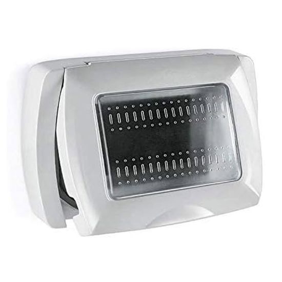 Immagine di PLACCA AUTOPORTANTE IP55 3 MODULI MYLIFE BIANCA ELETTROCANALI