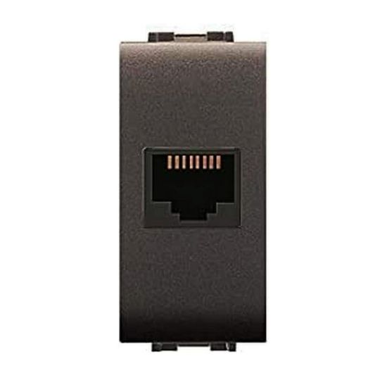 Immagine di PRESA TELEFONICA RJ11 MYLIFE NERA ELETTROCANALI