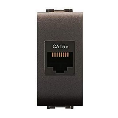 Immagine di PRESA RJ45 MYLIFE CAT.5E UTP NERA ELETTROCANALI