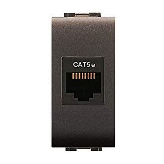 Immagine di PRESA RJ45 MYLIFE CAT.5E UTP NERA ELETTROCANALI