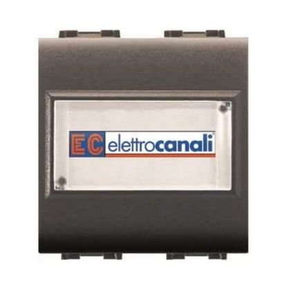 Immagine di PULSANTE PORTANOME MYLIFE 1 POSTO NO NERO ELETTROCANALI