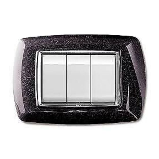 Immagine di PLACCA MYLIFE 3 MODULI NERO GLITTERING ELETTROCANALI