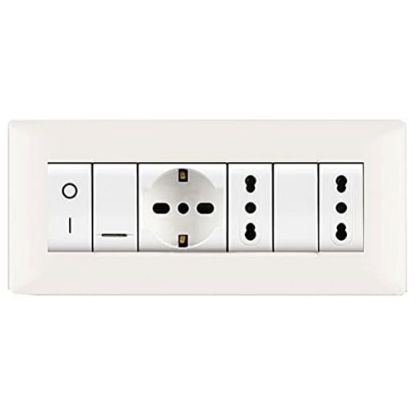 Immagine di PLACCA MYLIFE Q 7 MODULI BIANCO ELETTROCANALI