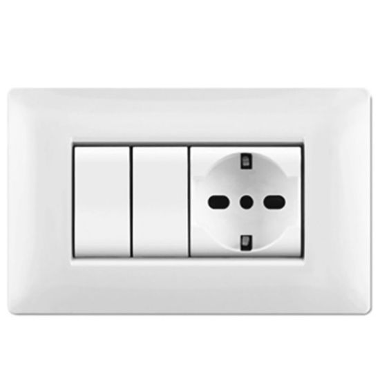 Immagine di PLACCA MYLIFE Q 4 MODULI BIANCO ELETTROCANALI