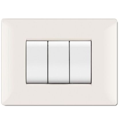 Immagine di PLACCA MYLIFE Q 3 MODULI BIANCO ELETTROCANALI