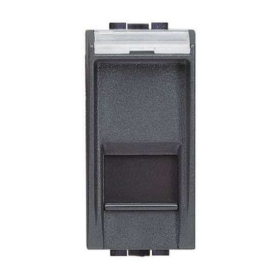 Immagine di PRESA RJ45 UTP CAT.5E ANTRACITE SERIE LIVING