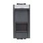 Immagine di PRESA RJ45 UTP CAT.5E ANTRACITE SERIE LIVING