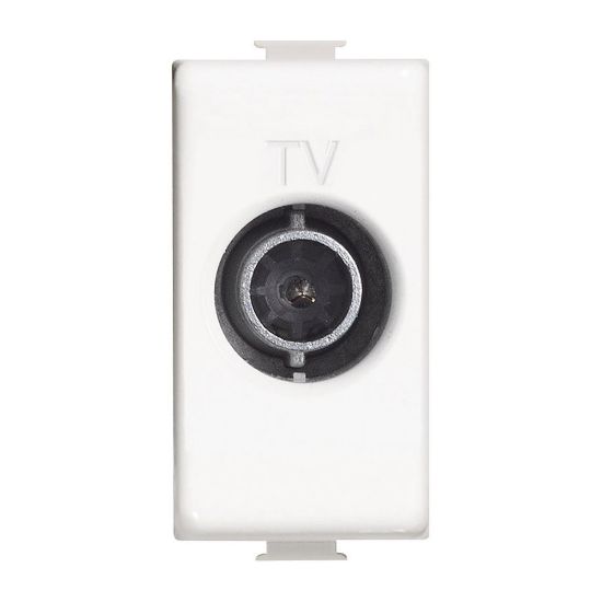 Immagine di PRESA TV PASSANTE 14 DB 1 MODULO BIANCO SERIE MATIX