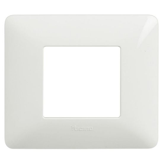 Immagine di PLACCA 2 POSTI BIANCO SERIE MATIX