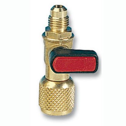 Immagine di VALVOLA 5/16"SAE MASCHIO - 5/16"SAE FEMMINA GIREVOLE CON DEPRESSORE COD.05001038001 WIGAM