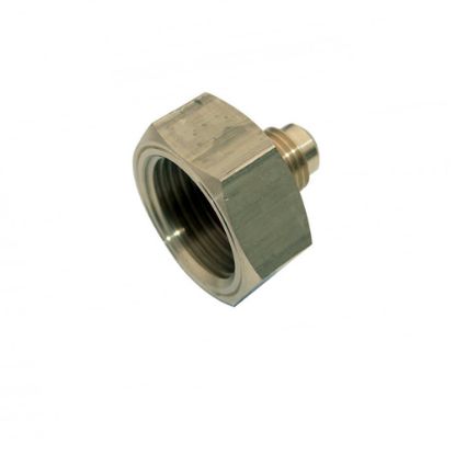 Immagine di RACCORDO ADATTATORE PER BOMBOLA GAS R32 ATTACCO SX USCITA 5/16 MASCHIO COD.05055088 WIGAM