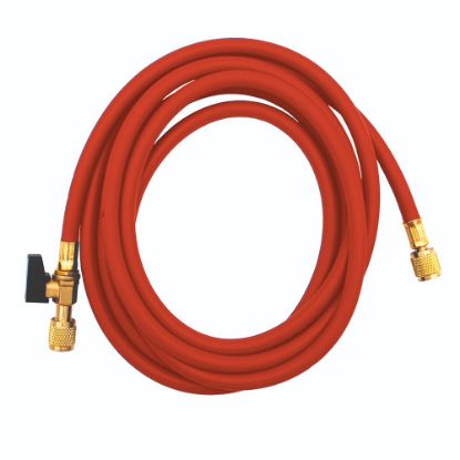 Immagine di TUBO FLEX PER GAS R410A CON RUBINETTO LUNGHEZZA 1500 MM ROSSO WIGAM