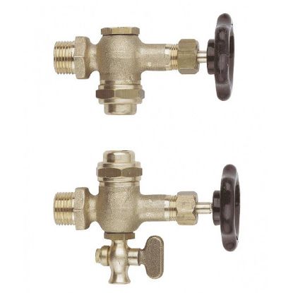 Immagine di COPPIA DI RUBINETTI PER TUBO ACRILICO DI LIVELLO CON GUARNIZIONE Ø 1/2"