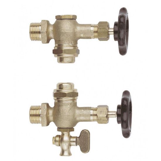 Immagine di COPPIA DI RUBINETTI PER TUBO ACRILICO DI LIVELLO CON GUARNIZIONE Ø 1/2"