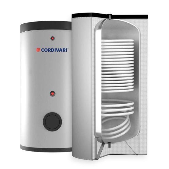 Immagine di BOLLITORE 300 LT 2 SCAMBIATORI FISSI ( BOLLY2 XL WB 300 PER POMPA DI CALORE ) CORDIVARI