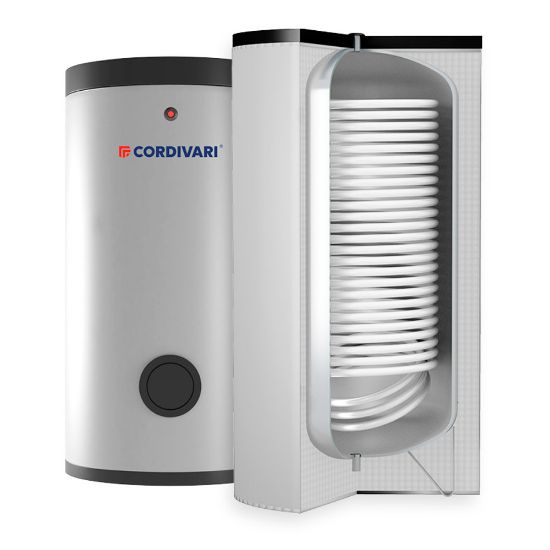 Immagine di BOLLITORE 200 LT 1 SCAMBIATORE FISSO ( BOLLY1 XL WB 200 PER POMPA DI CALORE ) CORDIVARI