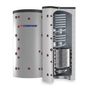 Immagine di TERMOACCUMULATORE LT 600 PIU SCAMBIATORE PER ACQUA CALDA SANITARIA ( ECO COMBI 2 VB 600 ) CORDIVARI