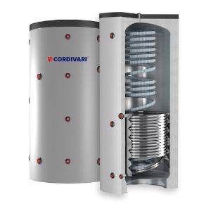 Immagine di TERMOACCUMULATORE LT 300 PIU SCAMBIATORE PER ACQUA CALDA SANITARIA ( ECO COMBI 2 DOMUS 300 ) CORDIVARI