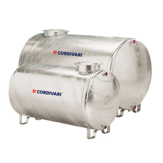 Immagine di SERBATOIO ORIZZONTALE ZINCATO 500 LT CORDIVARI
