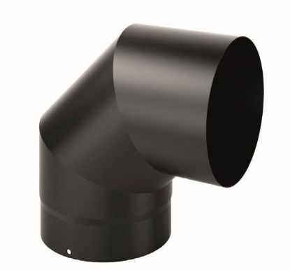Immagine di CURVA NERA PER STUFA DIAMETROMM140 A 90°