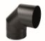 Immagine di CURVA NERA PER STUFA DIAMETROMM130 A 90°