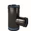 Immagine di TEE 90° INOX NERO DIAMETROMM100 RIDOTTO Ø 80 FEMMINA AISI 316