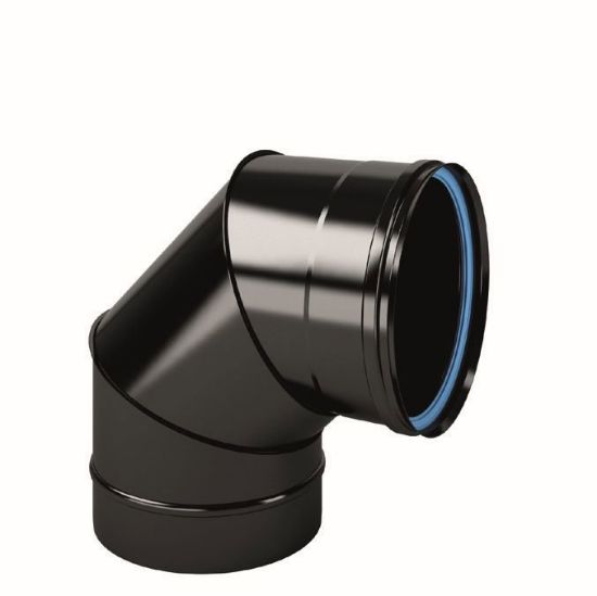 Immagine di CURVA INOX NERA DIAMETROMM80 A 90° AISI 316