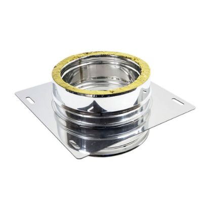 Immagine di PIASTRA INTERMEDIA DOPPIA PARETE Ø 80/130 MM ( INOX )