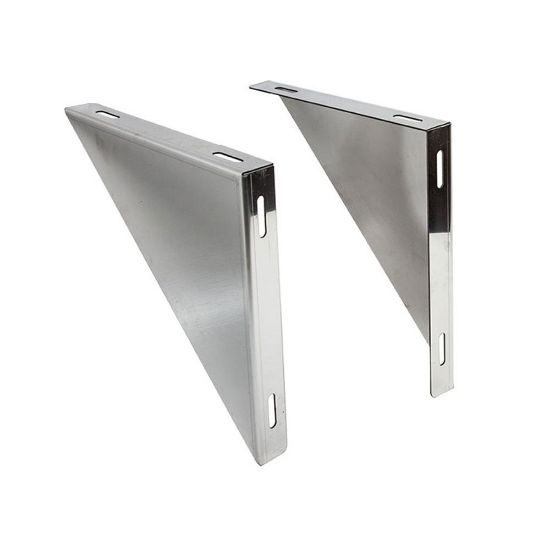 Immagine di COPPIA ANGOLARI DI SUPPORTO IN ACCIAIO INOX PER PIASTRA INTERMEDIA Ø 150/200 MM