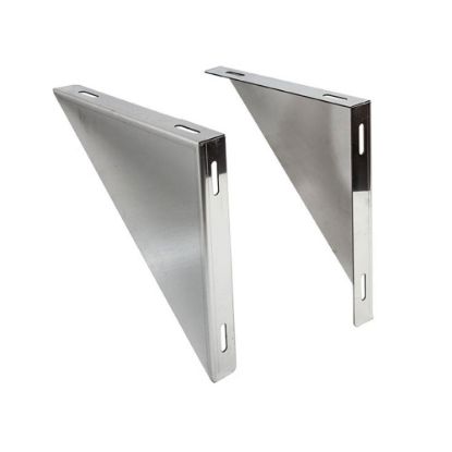 Immagine di COPPIA ANGOLARI DI SUPPORTO IN ACCIAIO INOX PER PIASTRA INTERMEDIA Ø 80/130 MM