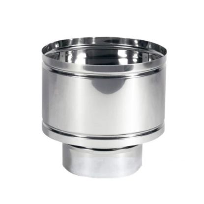 Immagine di FUMAIOLO QUATTRO VENTI DOPPIA PARETE Ø 350/450 MM ( INOX )