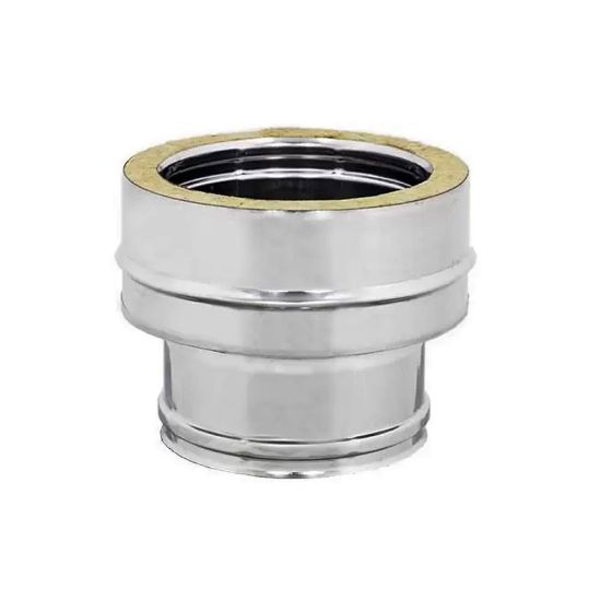 Immagine di RACCORDO PER COLLEGAMENTO CALDAIA Ø 250F MONOPARETE A DOPPIA PARETE Ø 250/300 MM ( INOX )
