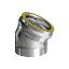 Immagine di CURVA DOPPIA PARETE Ø 80/130 MM A 30° ( INOX )