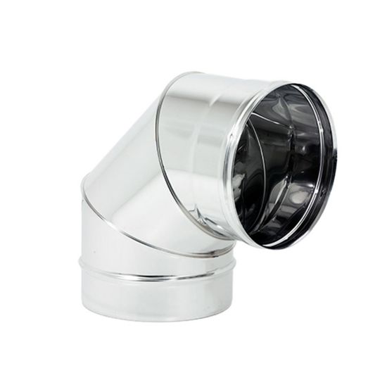 Immagine di CURVA MONOPARETE Ø 200 MM . A 90° ( INOX AISI 304 )