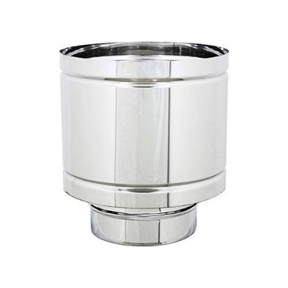 Immagine di FUMAIOLO QUATTRO VENTI MONOPARETE Ø 100 MM . PER STUFA PELLET ( INOX AISI 316 )