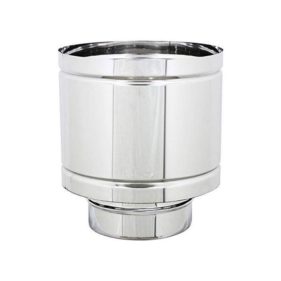 Immagine di FUMAIOLO QUATTRO VENTI MONOPARETE Ø 100 MM . PER STUFA PELLET ( INOX AISI 316 )