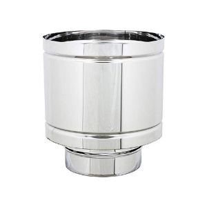 Immagine di FUMAIOLO QUATTRO VENTI MONOPARETE Ø 80 MM . PER STUFA PELLET ( INOX AISI 316 )